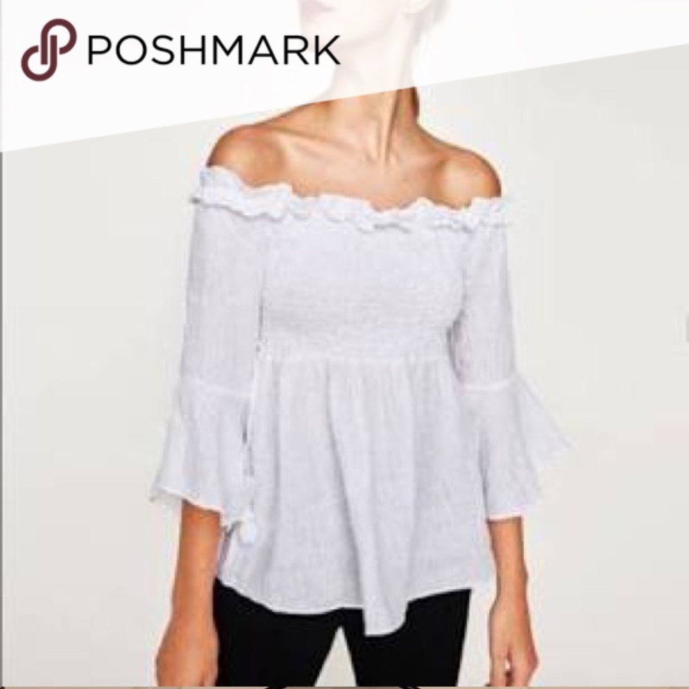 Zara White Off the Shoulder top